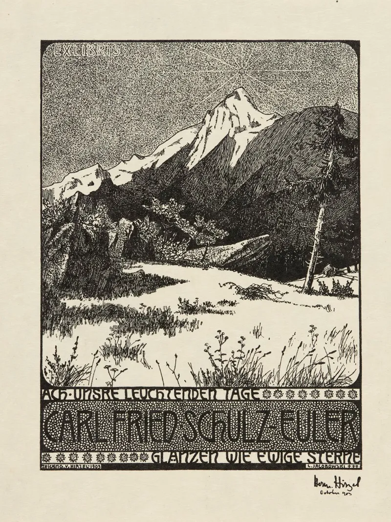 Bookplate Ach Unsre Leuchtenden Tage Glanzen Wie Ewige Sterne