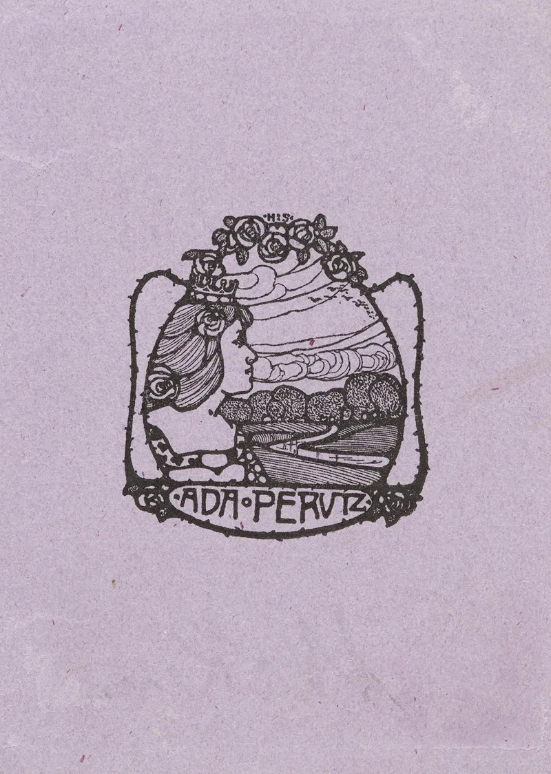 Bookplate Ada Perutz Wall Art by Hugo Steiner-Prag - High-Resolution Digital Print
