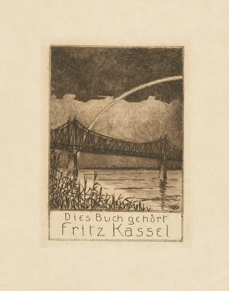 Bookplate Dies Buch Gehort Fritz Kassel