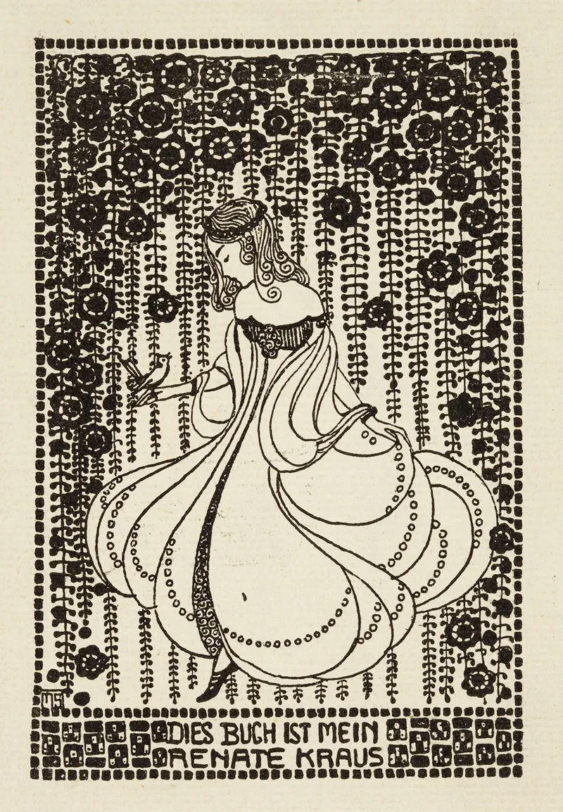 Bookplate Dies Buch Ist Mein Renate Kraus Wall Art by Marianne Hitschmann-Steinberger - High-Resolution Digital Print