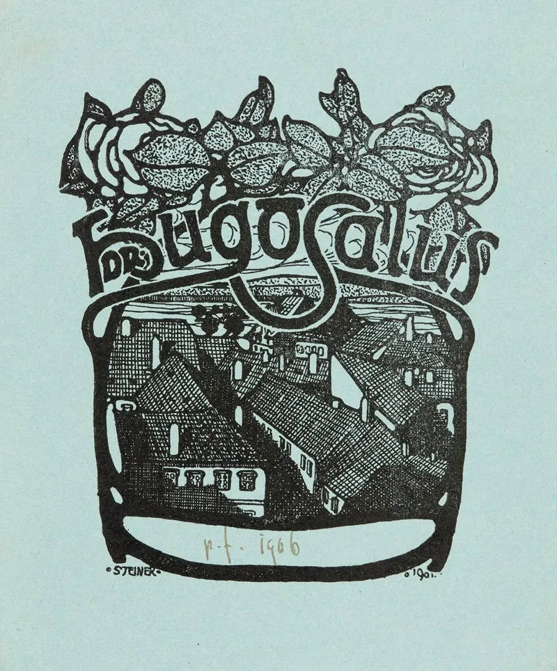 Bookplate Dr Hugo Salus Wall Art by Hugo Steiner-Prag - High-Resolution Digital Print