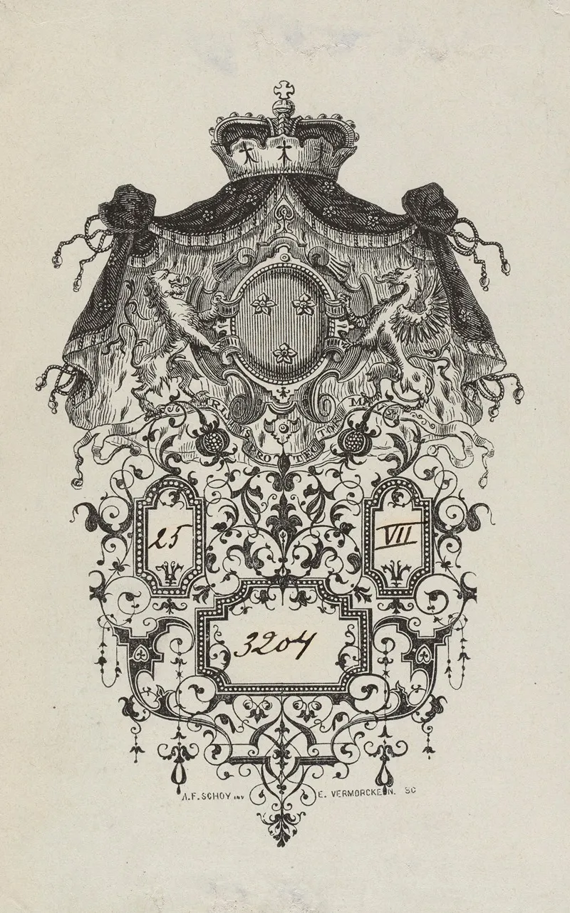 Bookplate Duc Darenberg Christus Protector Meus 2