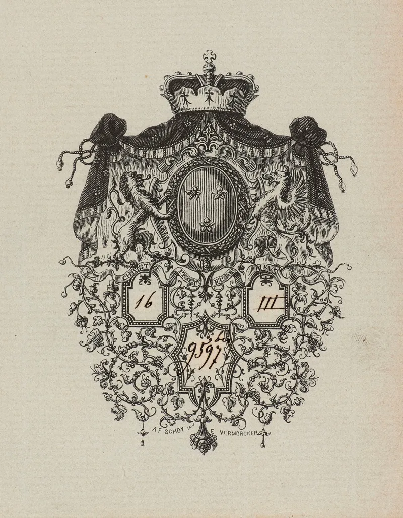 Bookplate Duc Darenberg Christus Protector Meus