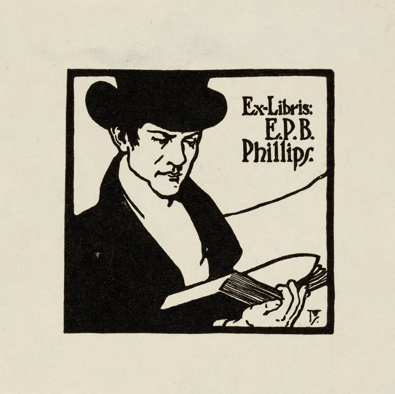 Bookplate E P B Philips Wall Art by Joseph W. Simpson - High-Resolution Digital Print