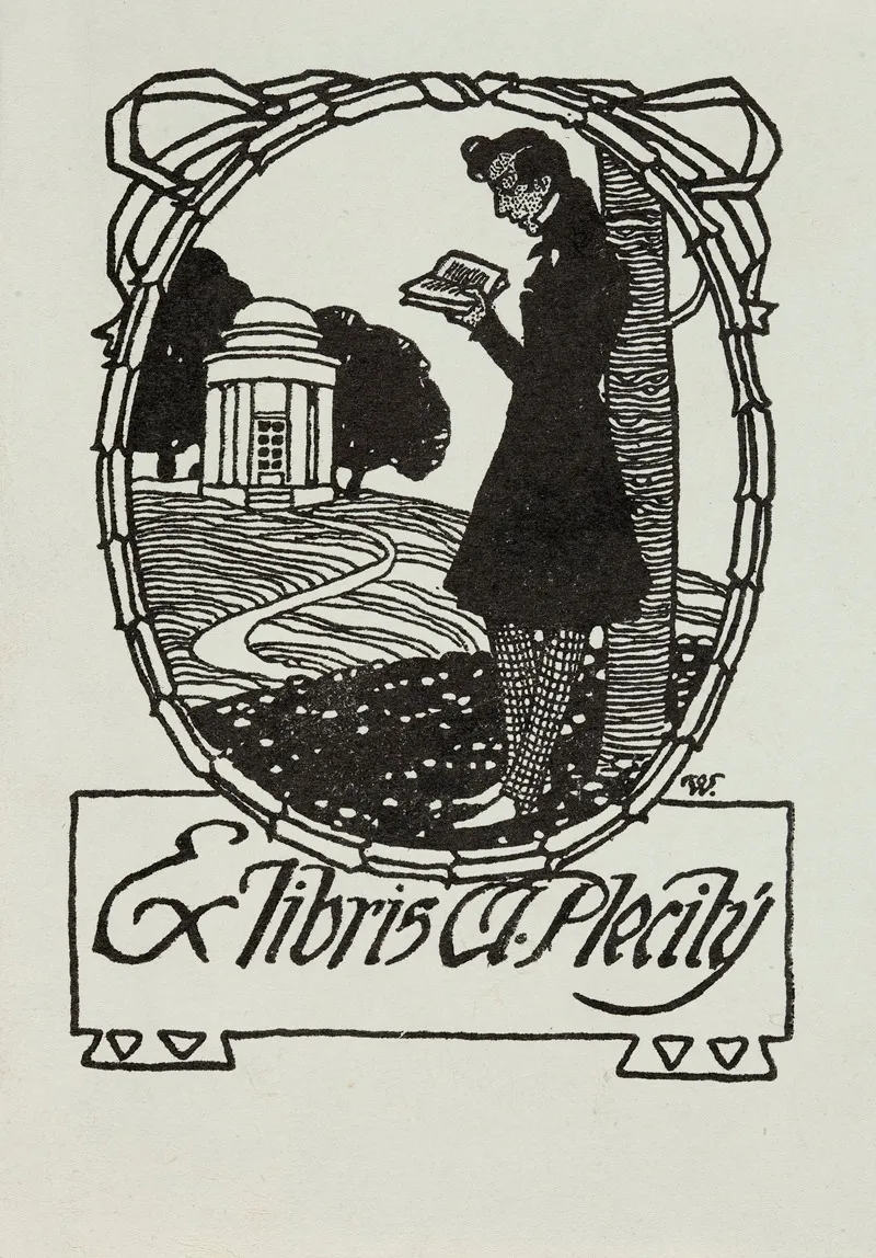Bookplate Of A Plecity Wall Art by Josef Wenig - High-Resolution Digital Print