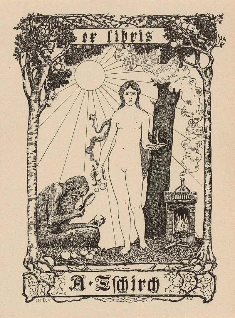 Bookplate Of A Tschirch Wall Art by Alois Balmer - High-Resolution Digital Print
