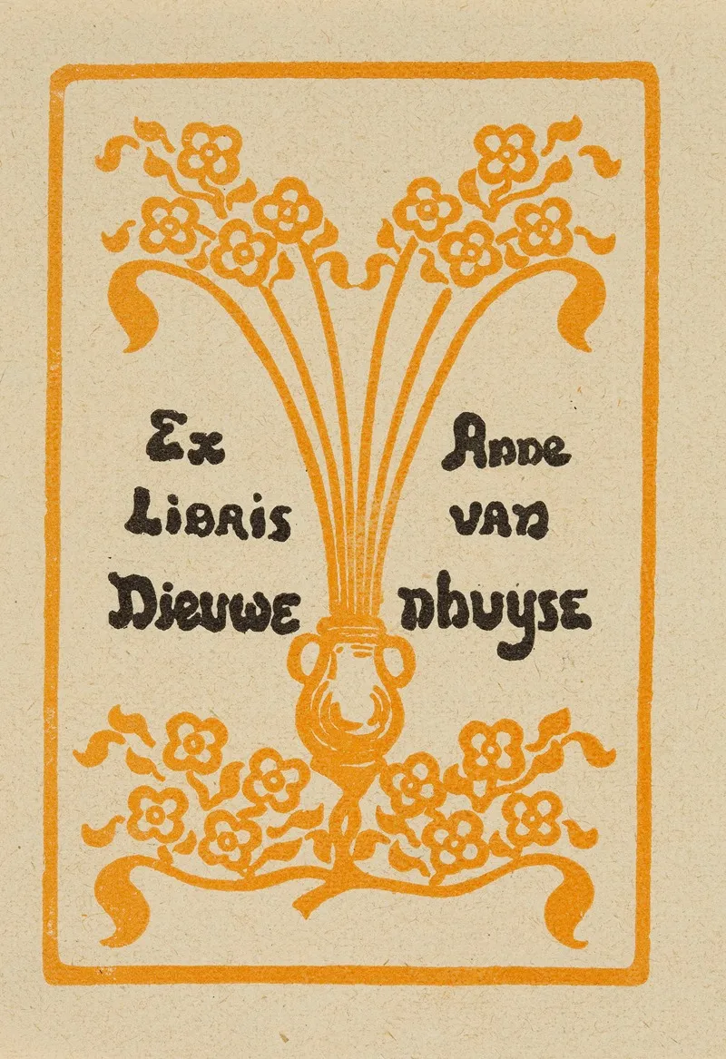 Bookplate Of Anne Van Nieuwenhuyse Wall Art by Max Elskamp - High-Resolution Digital Print