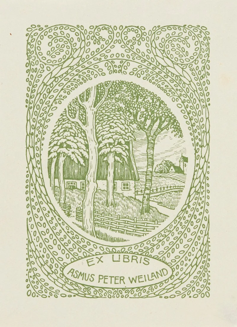 Bookplate Of Asmus Peter Weiland