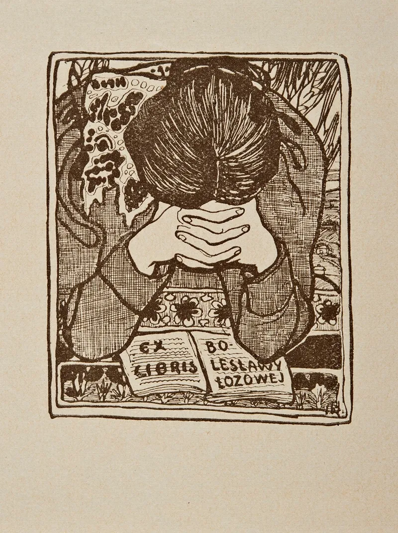 Bookplate Of Boleslawa Lozowa