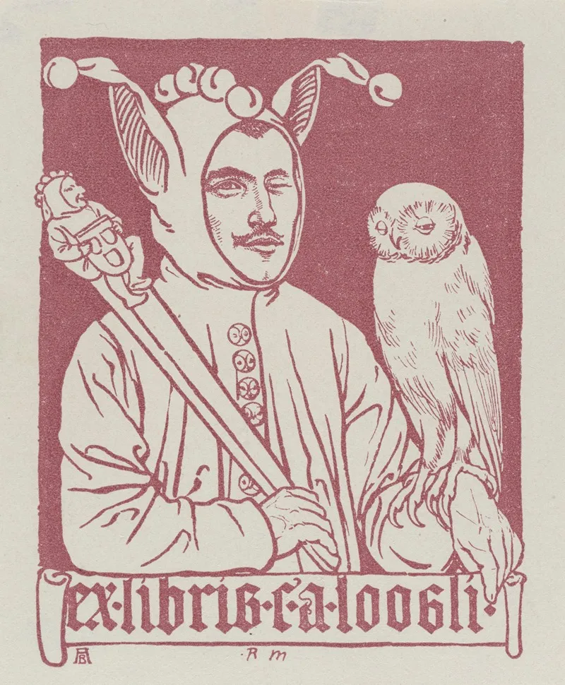 Bookplate Of C A Loosli Wall Art by Rudolf Münger - High-Resolution Digital Print