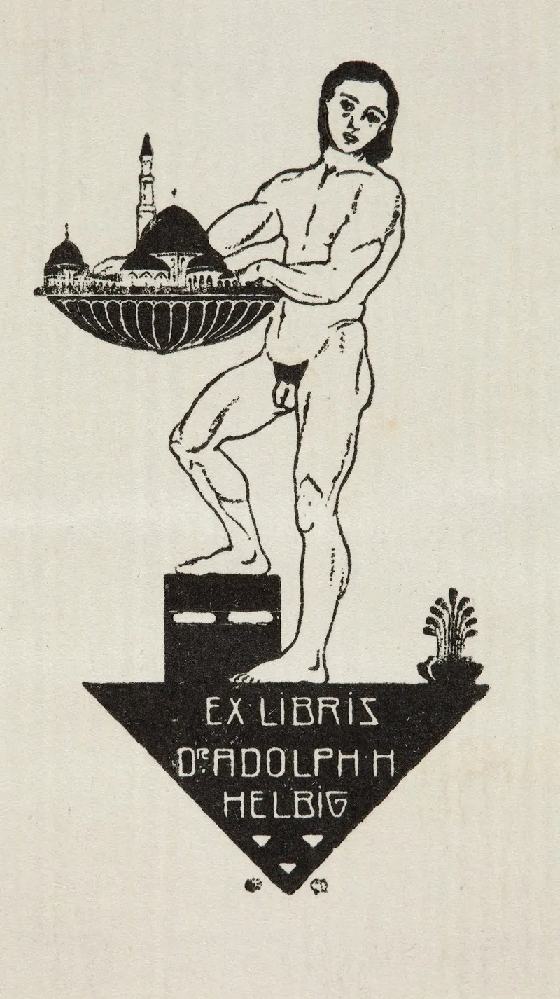 Bookplate Of Dr Adolph H Helbig Wall Art by Otho Orlando Kurz - High-Resolution Digital Print