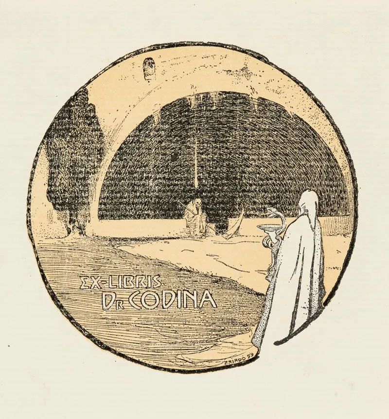 Bookplate Of Dr Codina Wall Art by José Triadó - High-Resolution Digital Print