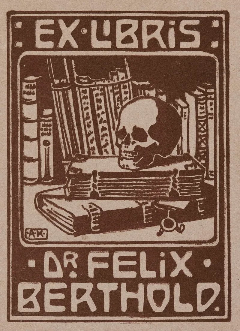 Bookplate Of Dr Felix Berthold Wall Art by Änne Koken - High-Resolution Digital Print