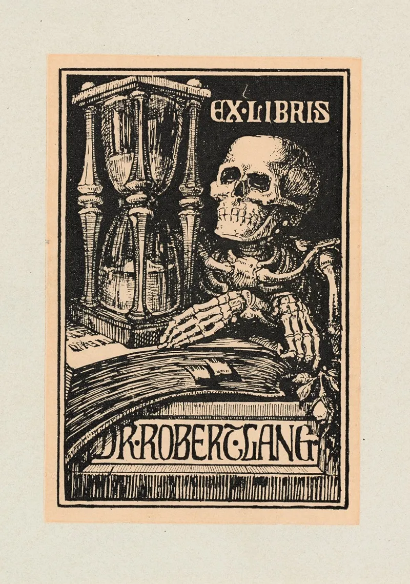 Bookplate Of Dr Robert Lang Wall Art by Philipp Dammköhler - High-Resolution Digital Print