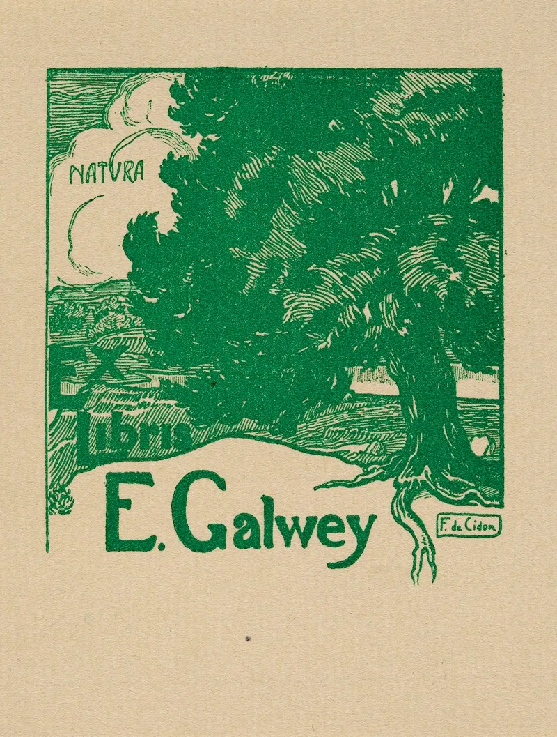Bookplate Of E Galwey Nature Wall Art by Francisco de Cidón Navarro - High-Resolution Digital Print