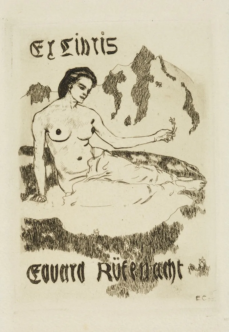 Bookplate Of Eduard Rufenacht