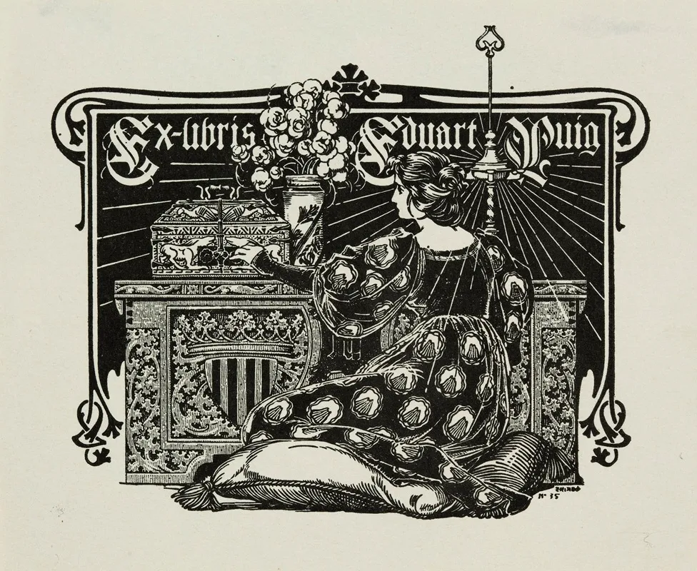 Bookplate Of Eduardo Puig 2 Wall Art by José Triadó - High-Resolution Digital Print