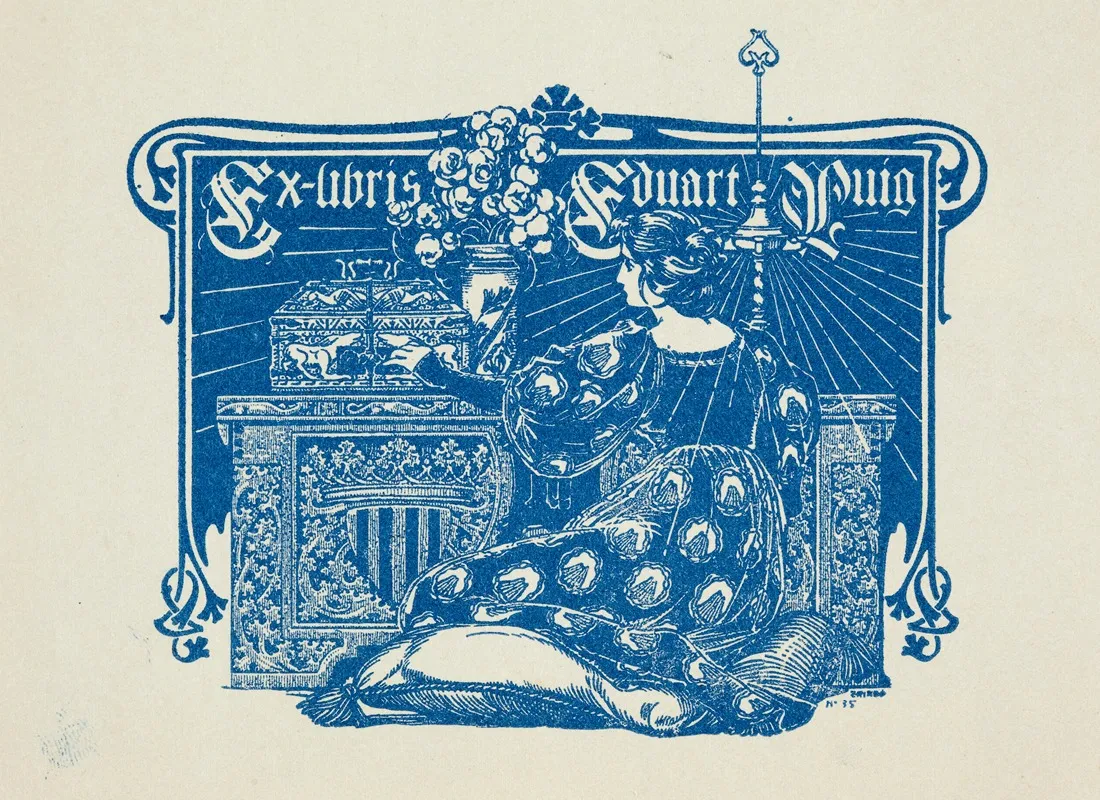 Bookplate Of Eduardo Puig Wall Art by José Triadó - High-Resolution Digital Print
