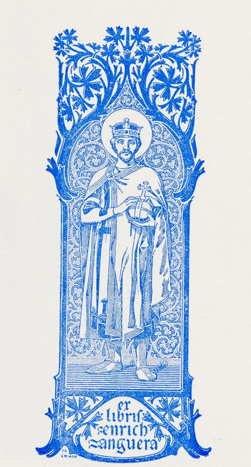 Bookplate Of Enrich Anguera Wall Art by José Triadó - High-Resolution Digital Print