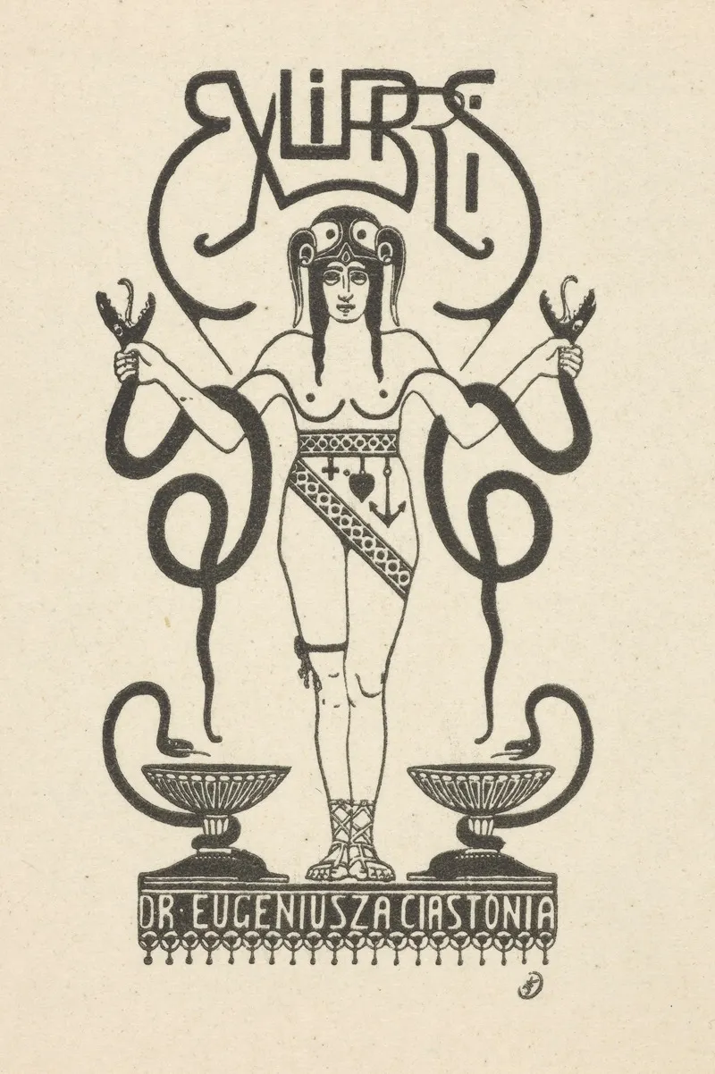 Bookplate Of Eugeniusz Ciaston Wall Art by J. Kulec - High-Resolution Digital Print