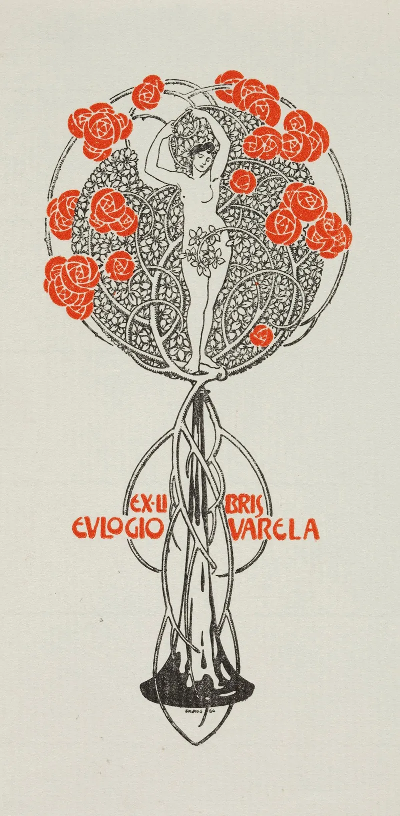Bookplate Of Eulogia Varela Wall Art by José Triadó - High-Resolution Digital Print