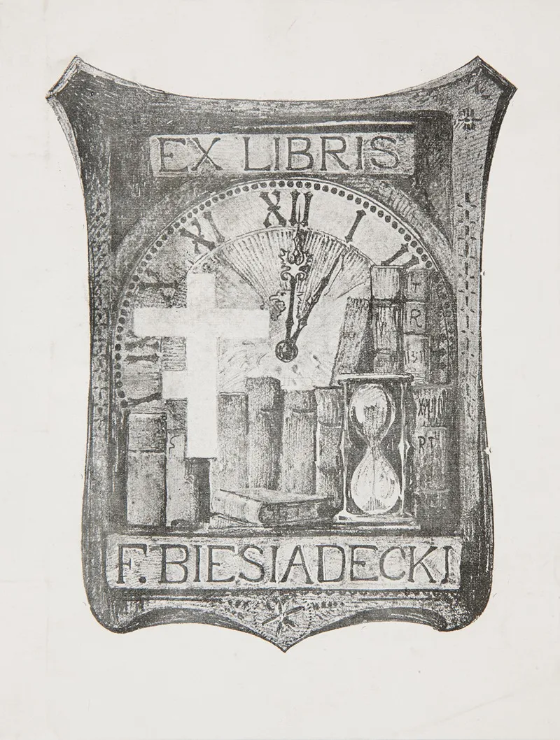 Bookplate Of Franciszek Biesiadecki Wall Art by Tadeusz Rychter - High-Resolution Digital Print