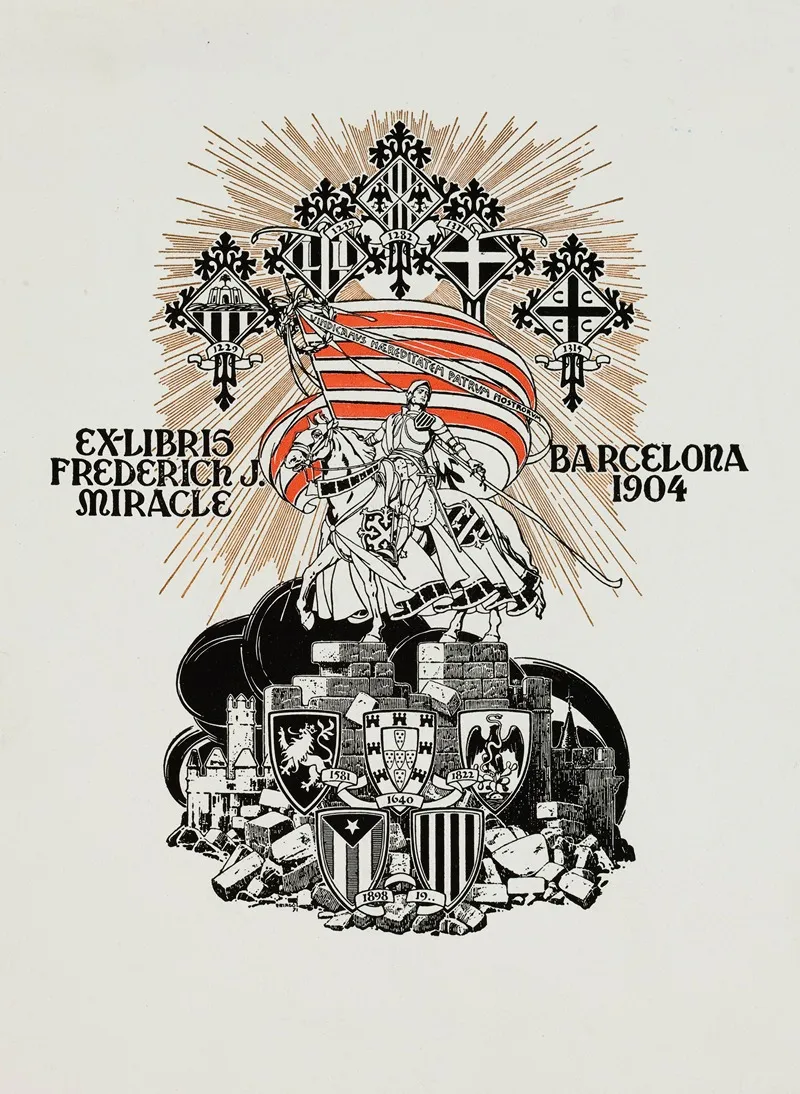 Bookplate Of Friedrich J Miracle Wall Art by José Triadó - High-Resolution Digital Print