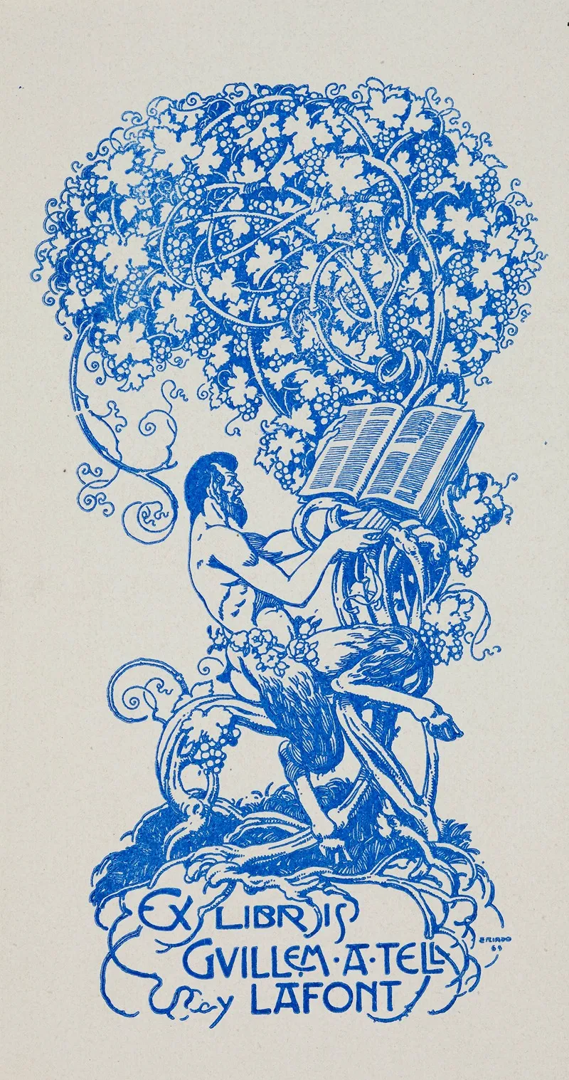 Bookplate Of Guillem A Tell Y Lafont Wall Art by José Triadó - High-Resolution Digital Print