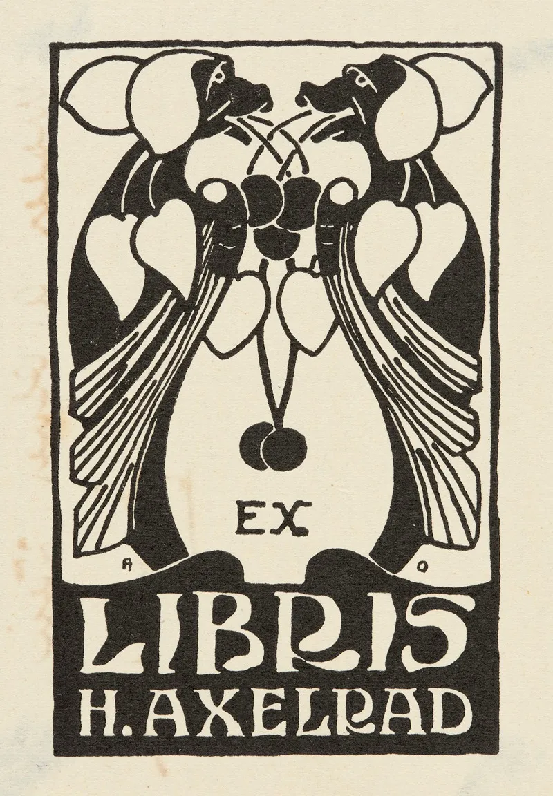 Bookplate Of H Axelrad Wall Art by Alfred Offner - High-Resolution Digital Print