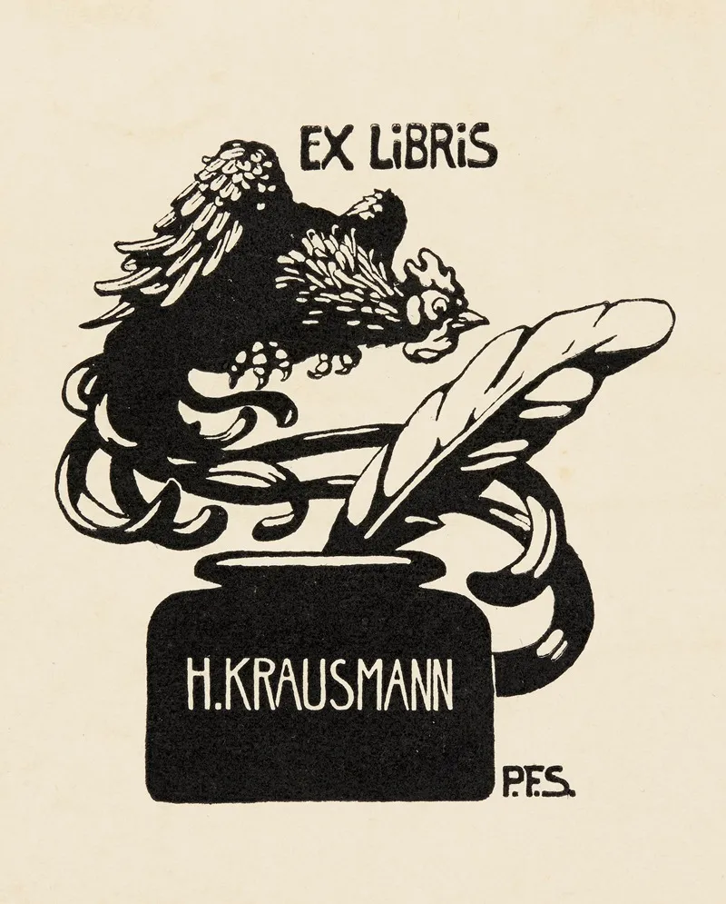 Bookplate Of H Krausmann Wall Art by Percy Frederick Seaton Spence - High-Resolution Digital Print
