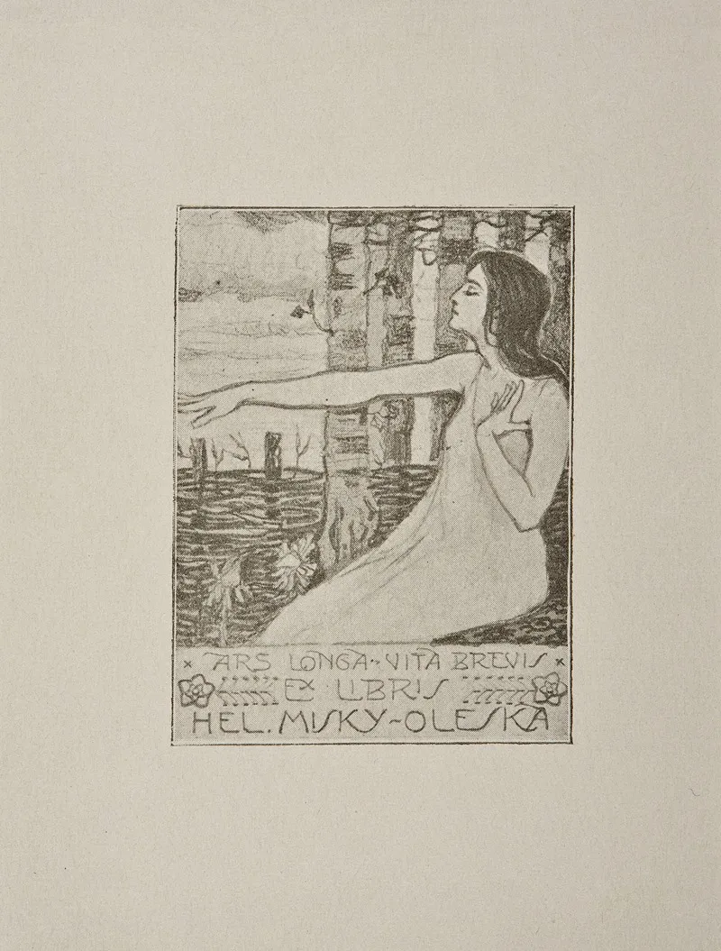 Bookplate Of Helena Misky Oleski