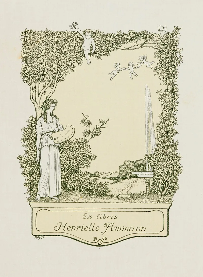 Bookplate Of Henriette Ammann