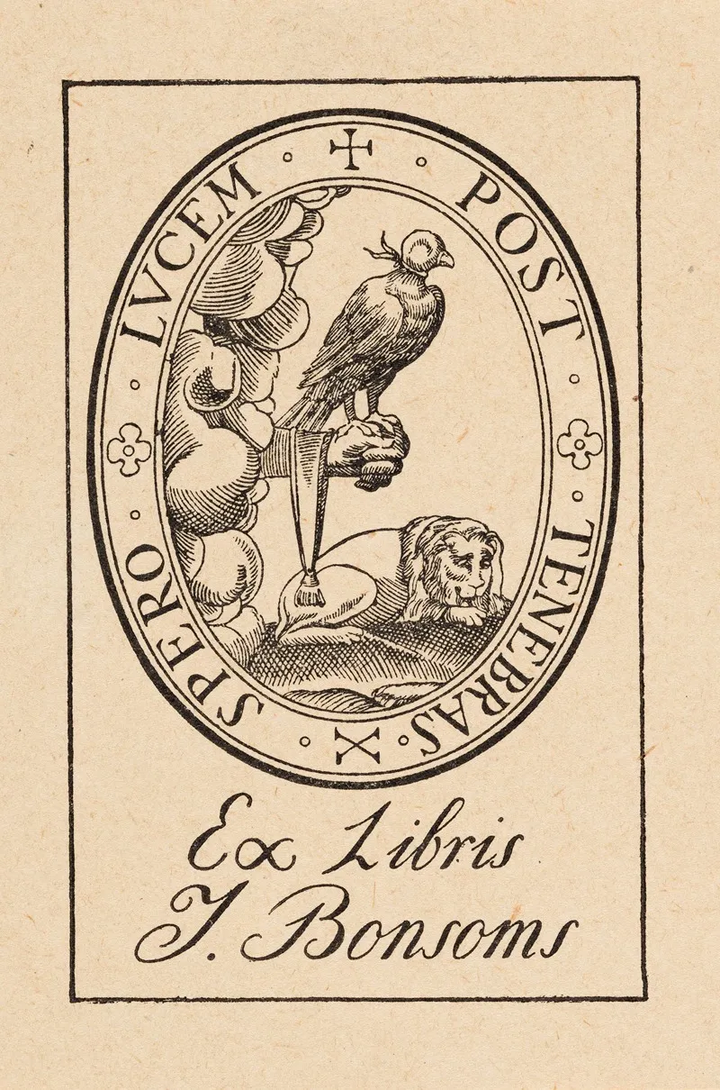 Bookplate Of I Bonsoms Wall Art by José Triadó - High-Resolution Digital Print