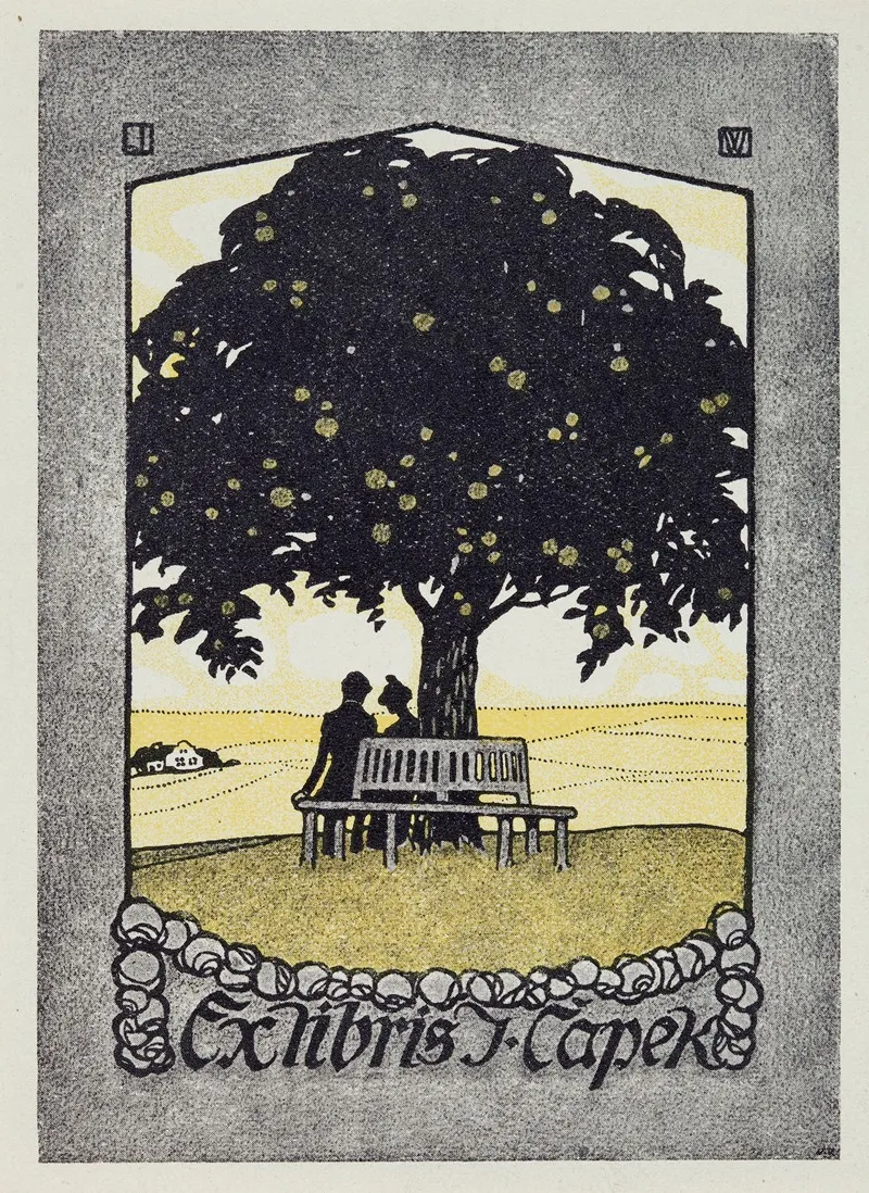 Bookplate Of J Capek Wall Art by Josef Wenig - High-Resolution Digital Print