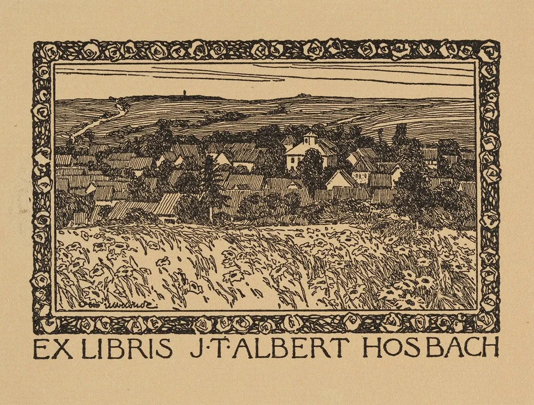 Bookplate Of J T Albert Hosbach Wall Art by Otto Ubbelohde - High-Resolution Digital Print