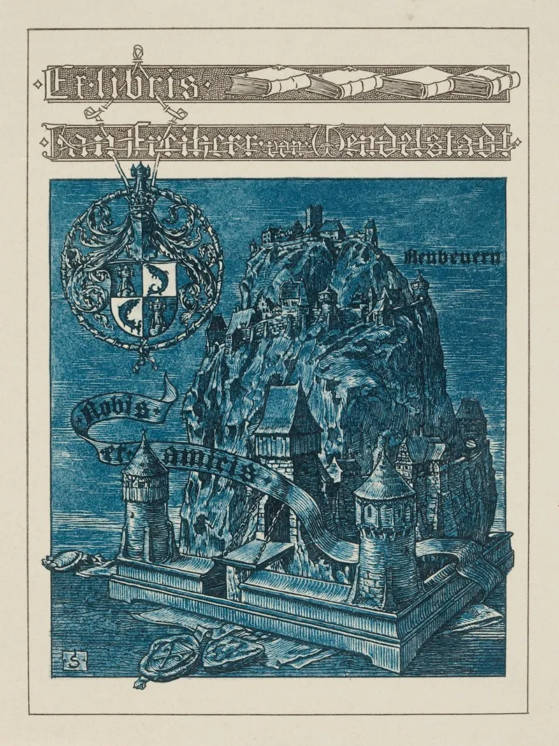 Bookplate Of Jan Freiherr Von Wendelstadt Wall Art by Joseph Sattler - High-Resolution Digital Print
