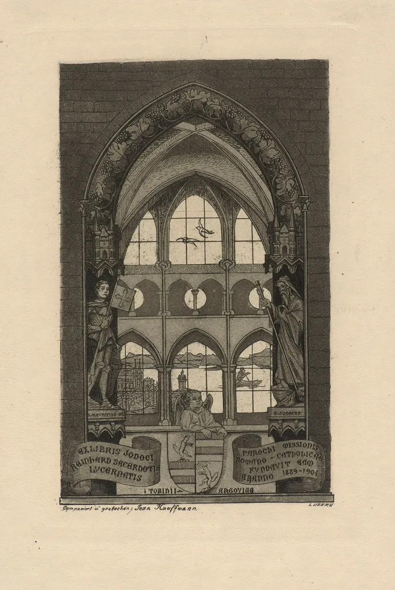 Bookplate Of Jodoci Reinhard Sacerdotis Lucernatis