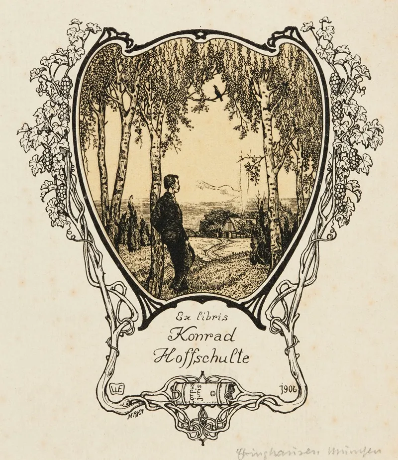 Bookplate Of Konrad Hoffschulte