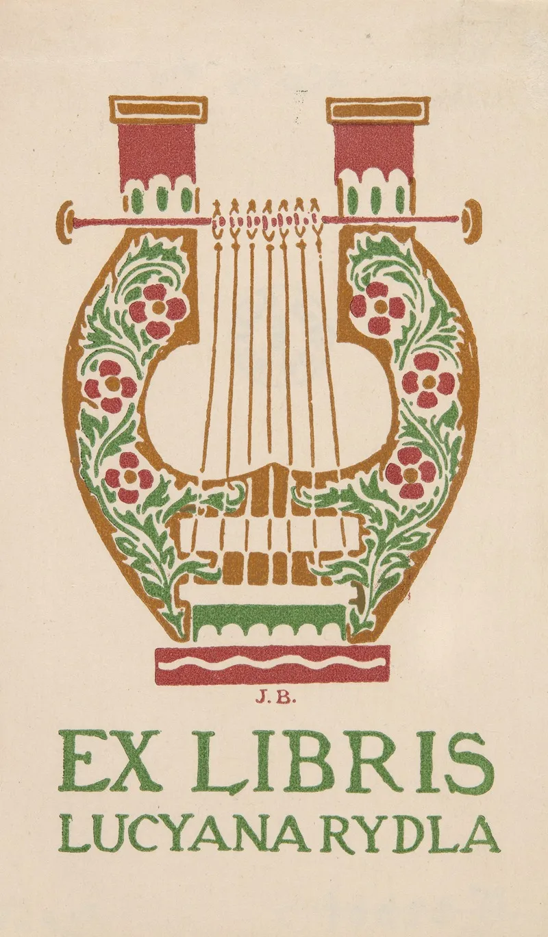 Bookplate Of Lucjan Rydel 1870 1918 Wall Art by Jan Bukowski - High-Resolution Digital Print