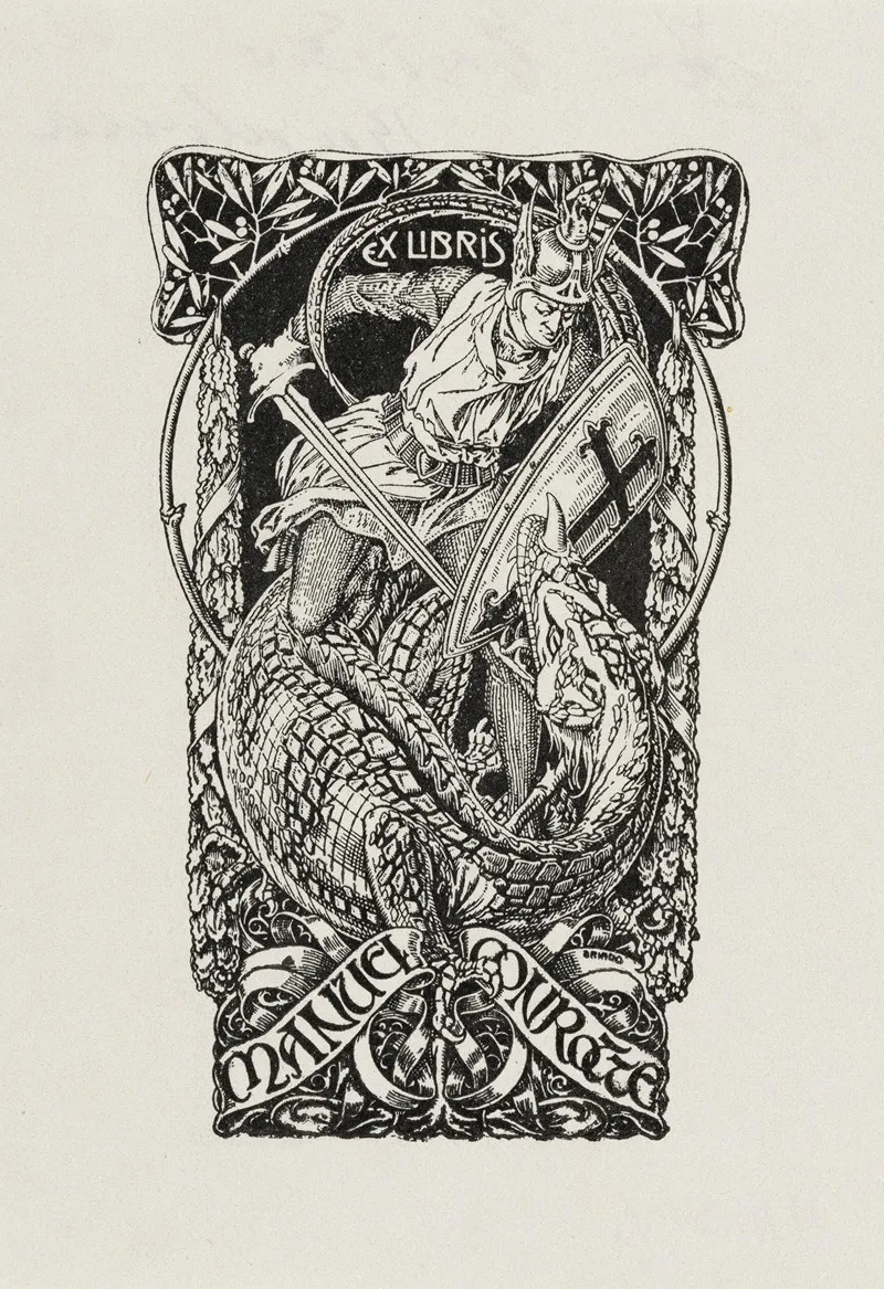 Bookplate Of Manuel Conrotte Wall Art by José Triadó - High-Resolution Digital Print