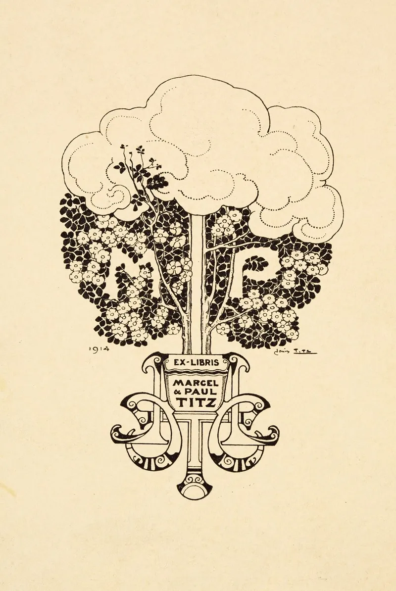 Bookplate Of Marcel Paul Titz