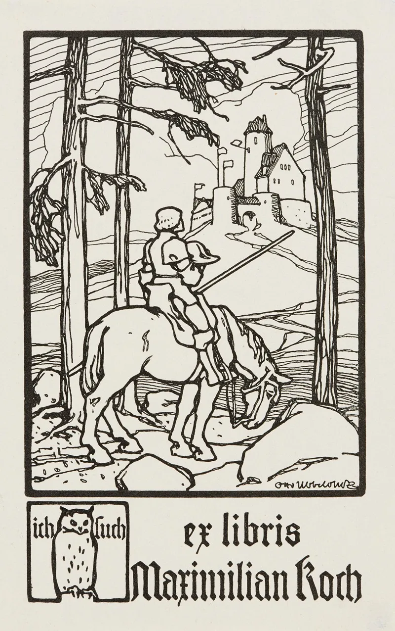 Bookplate Of Maximilian Roch Wall Art by Otto Ubbelohde - High-Resolution Digital Print