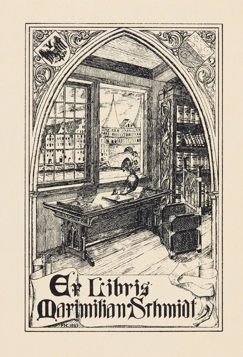 Bookplate Of Maximilian Schmidt Wall Art by Felix Hollenberg - High-Resolution Digital Print