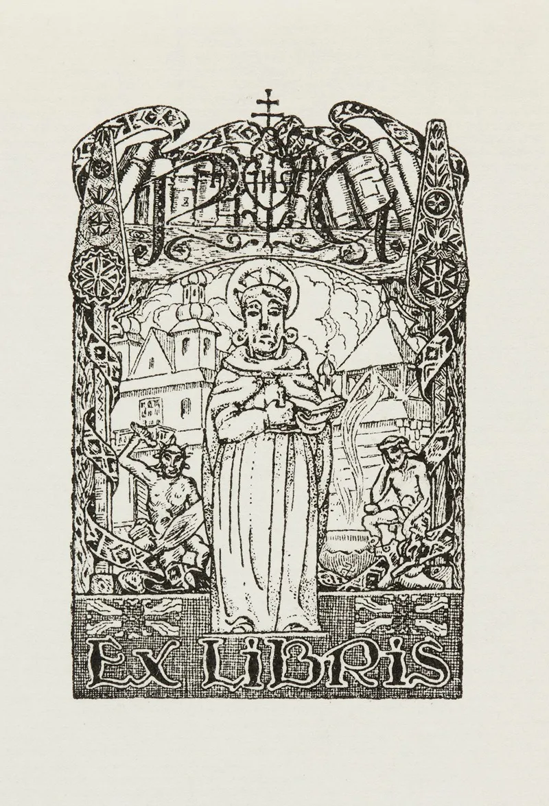 Bookplate Of P G Wall Art by Vytautas Pranas Bičiunas - High-Resolution Digital Print
