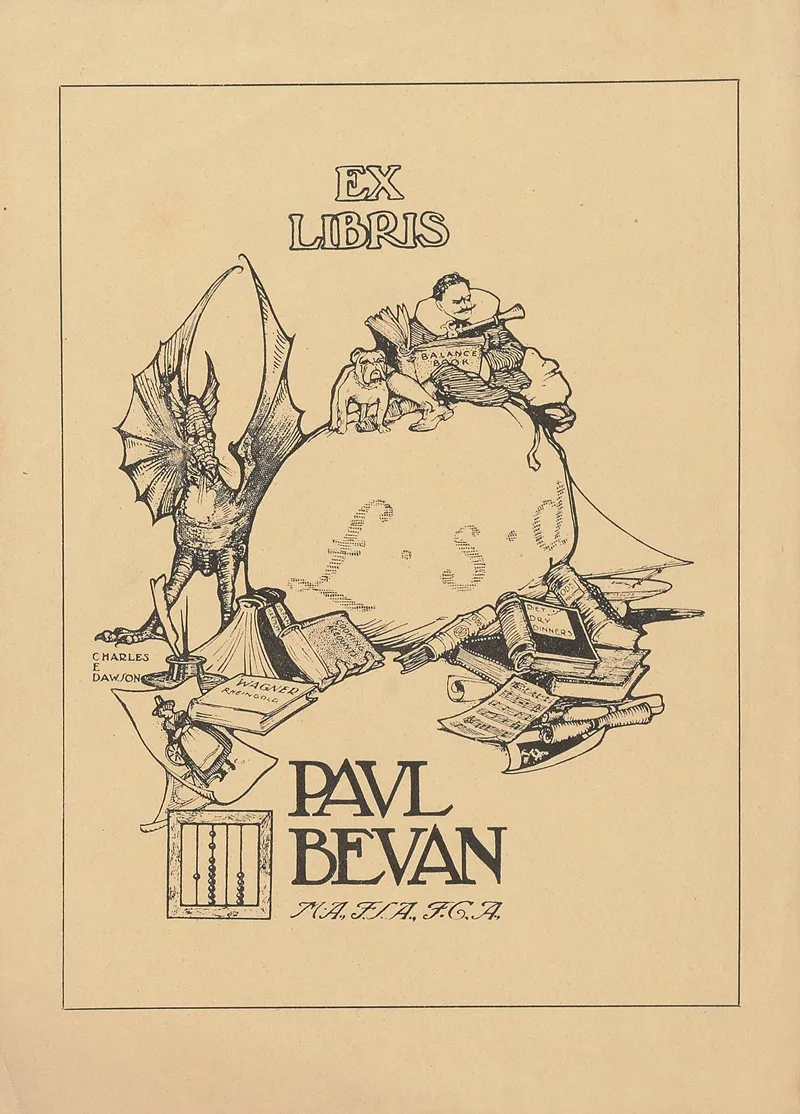 Bookplate Of Paul Bevan Wall Art by Charles E. Dawson - High-Resolution Digital Print