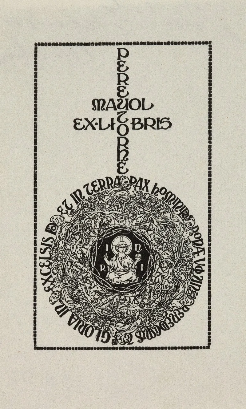 Bookplate Of Pere Myol Torne Wall Art by José Triadó - High-Resolution Digital Print