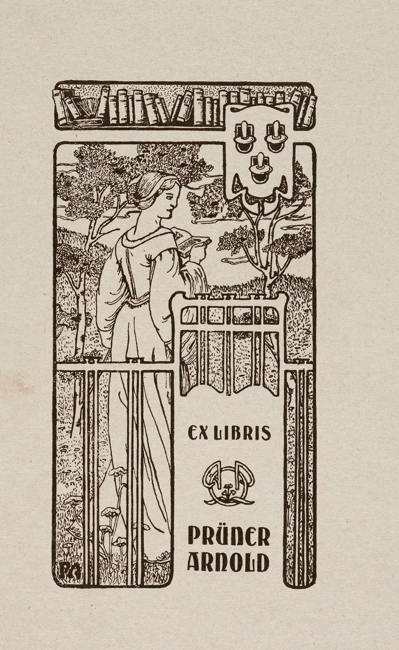 Bookplate Of Pruner Arnold Wall Art by Arnold Prüner - High-Resolution Digital Print