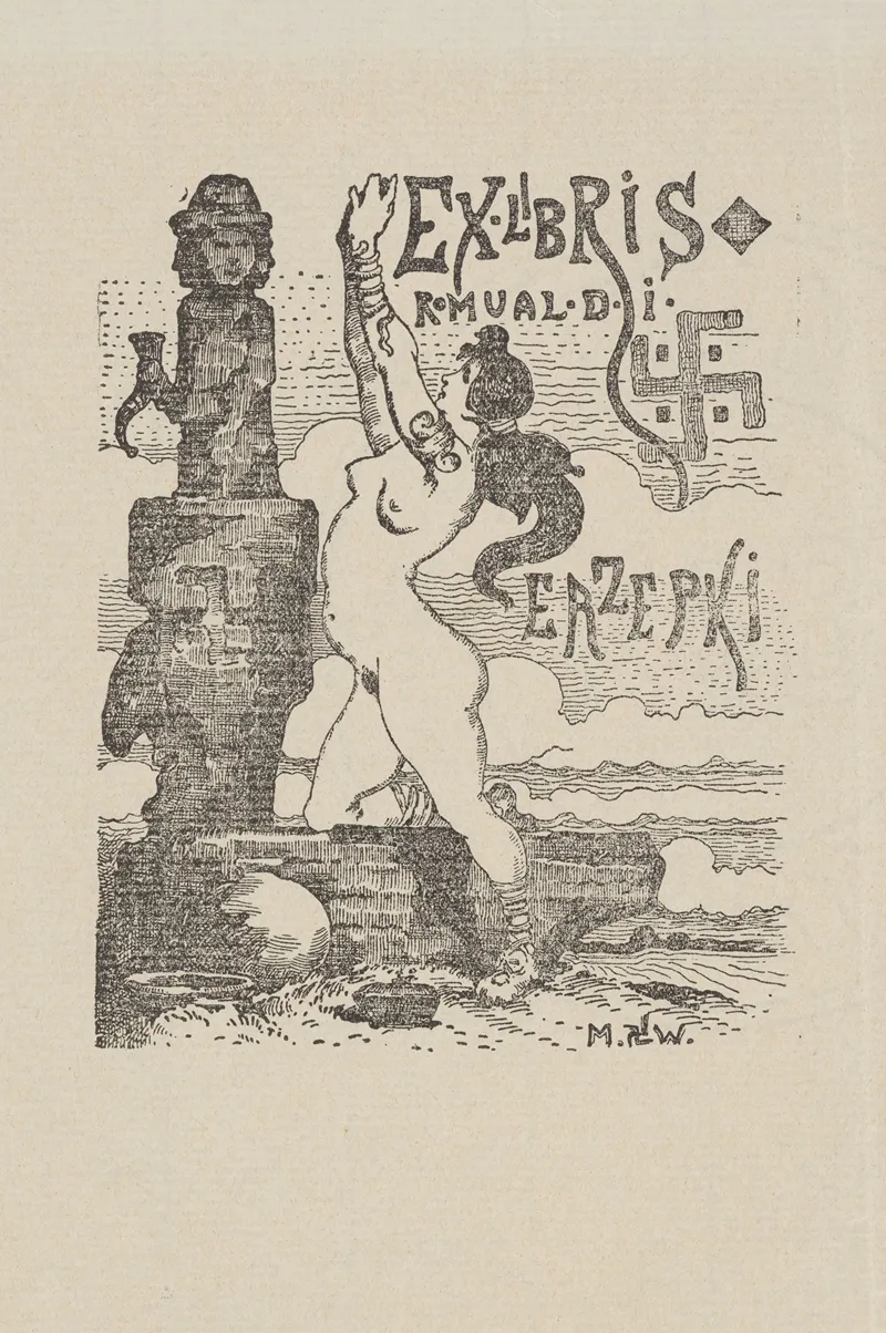 Bookplate Of Romuald Erzepki