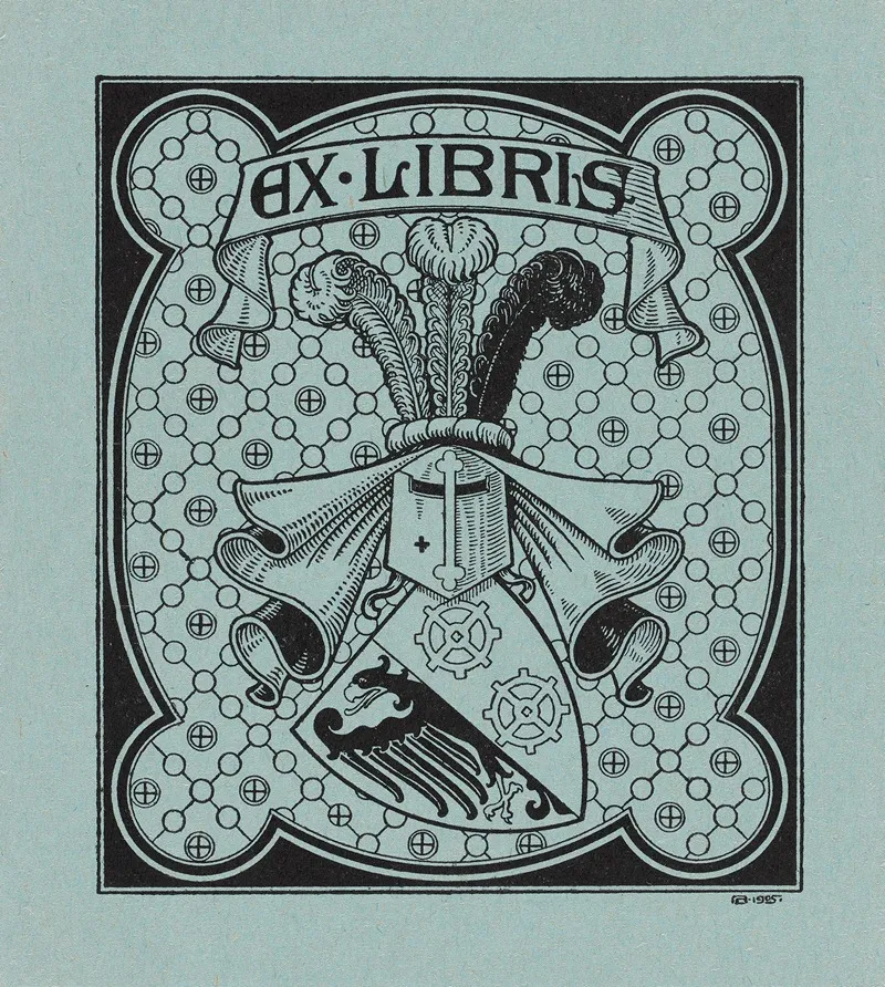 Bookplate Of Rudolph Von Hoschek Wall Art by Lorenz Max Rheude - High-Resolution Digital Print