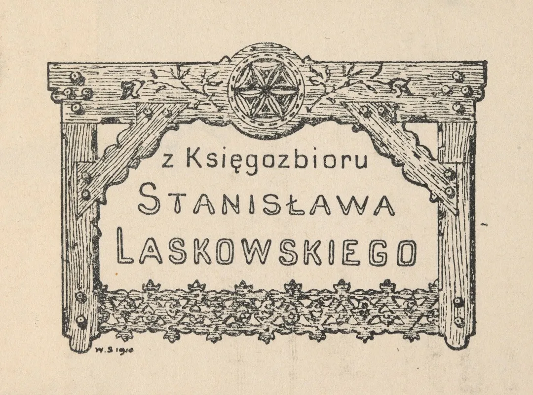 Bookplate Of Stanislaw Laskowski Wall Art by Władysław Sztolcman - High-Resolution Digital Print